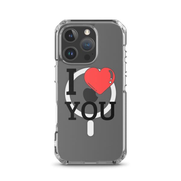 Coque transparente pour iPhone® avec MagSafe® I Love You : Le cadeau parfait. – Image 11