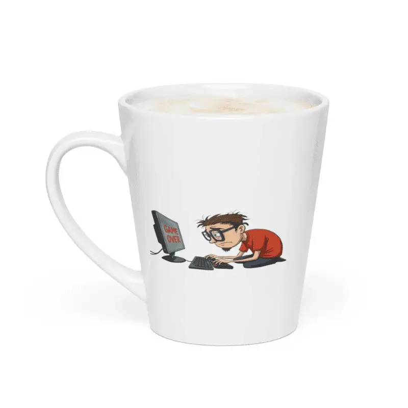 tasse café personnalisé latte game over
