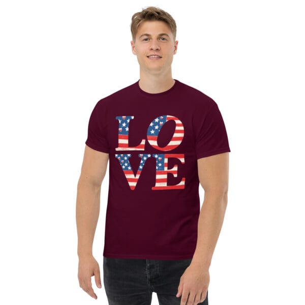 T-shirt classique unisexe Patriotic love : Affichez votre amour pour l'Amérique. – Image 2