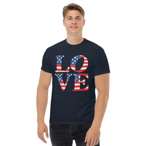 T-shirt classique unisexe Patriotic love : Affichez votre amour pour l'Amérique. – Image 13