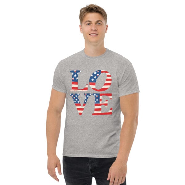 T-shirt classique unisexe Patriotic love : Affichez votre amour pour l'Amérique. – Image 19