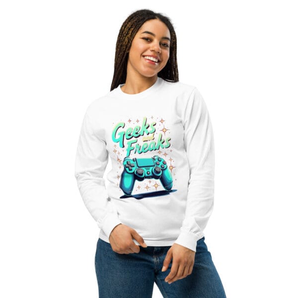 Haut unisexe à manches longues teinté geeks – Image 8