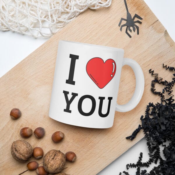 Mug Blanc Brillant I love you – Image 2