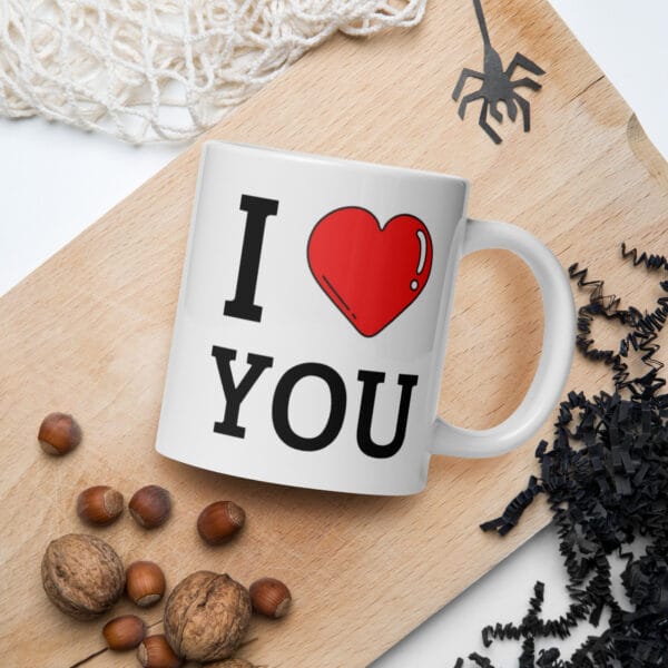 Mug Blanc Brillant I love you
