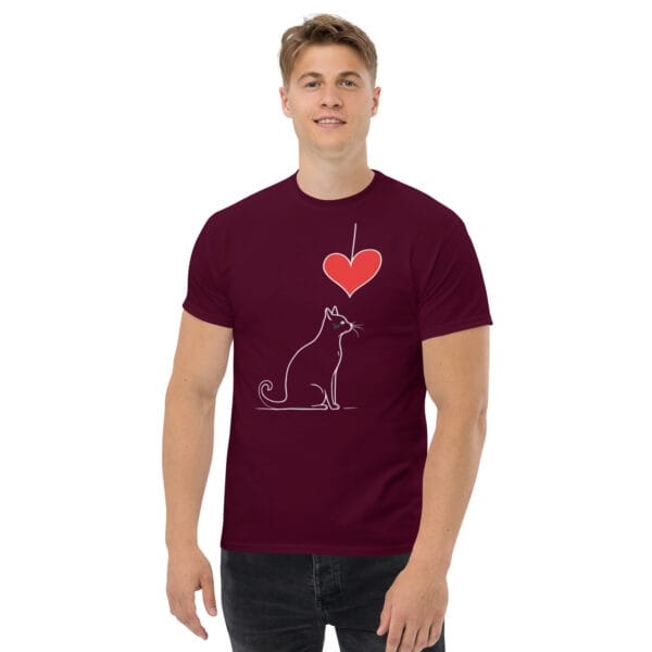 T-shirt classique unisexe heartfelt cat – Image 2