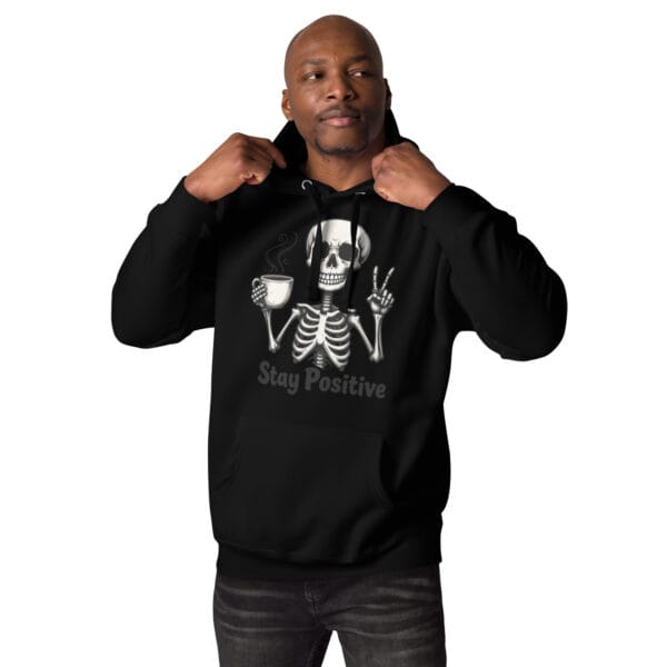 Sweat à Capuche Unisexe Skeleton Art – Image 2