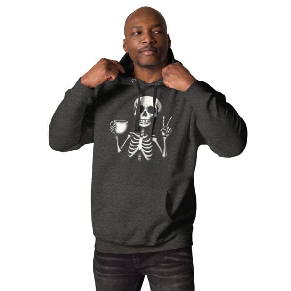 Sweat à Capuche Unisexe Skeleton Art – Image 6