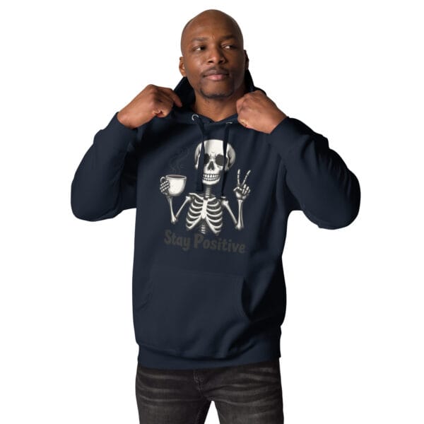 Sweat à Capuche Unisexe Skeleton Art – Image 4